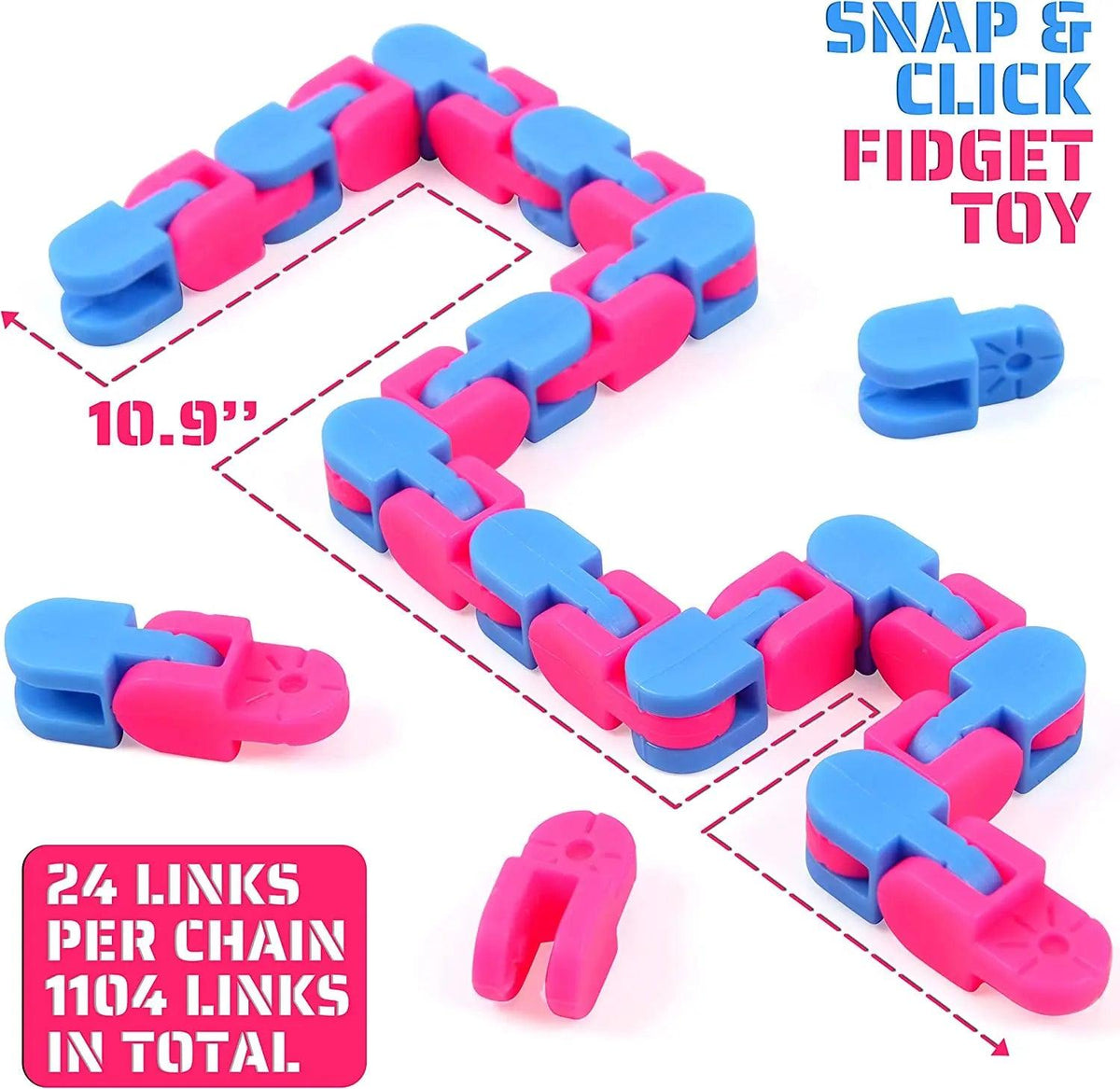 New Sensory Fidget Toys Wacky Tracks Snap And Click Fidget - Temu