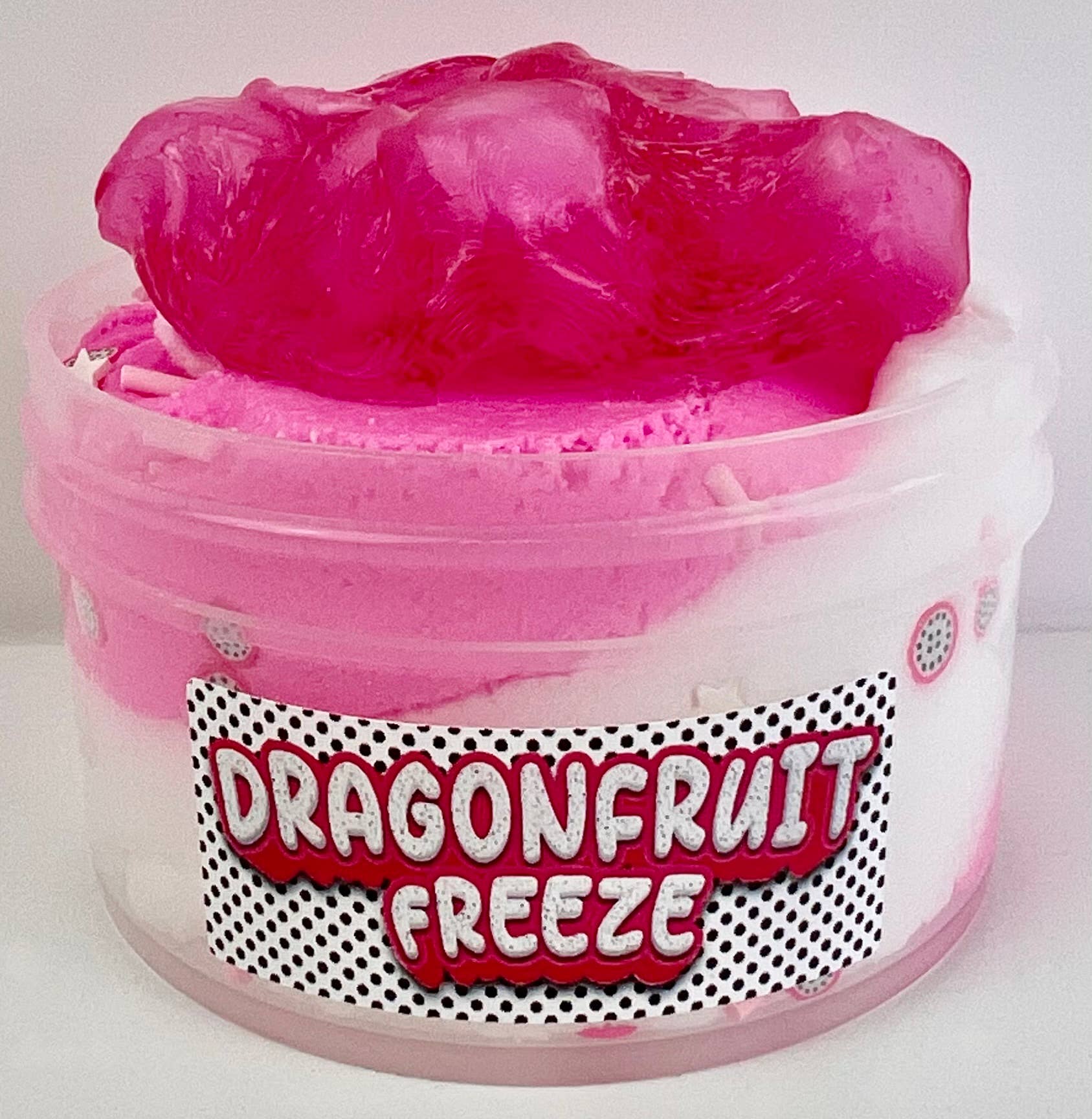 Frozen Dragon Fruit | Pink Snow Fizz Slime